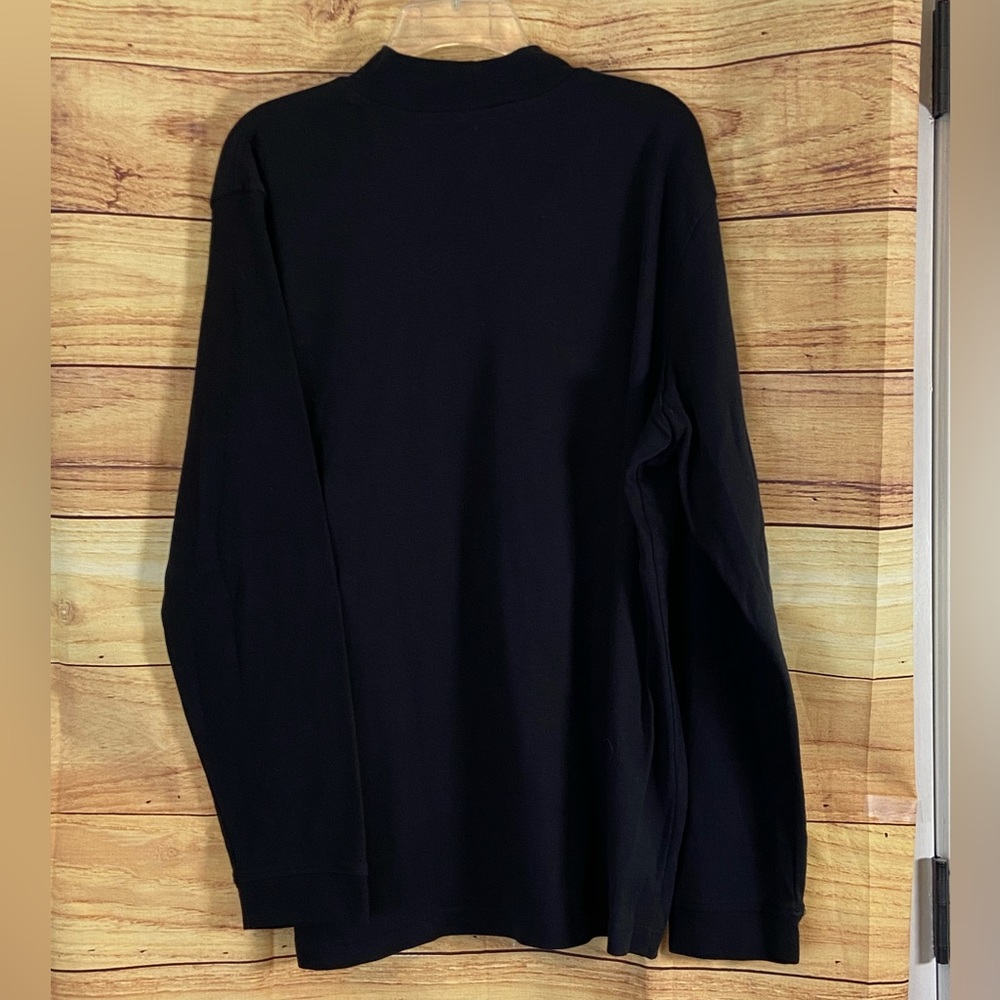 🔥MENS BLACK MOCK TURTLENECK SHIRT CROFT & BARROW